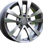 VW STYLE 620 7X16 5X112 ET45 Gun Metal Face Machined REPLICA 16"