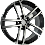 VW STYLE 983 8X18 5X112 ET40 Black Face Machined REPLICA 18"