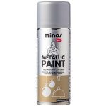Minos Spray Σπρέι Βαφής Metallic Paint με Μεταλλικό Εφέ White Aluminium  400ml RAL9007