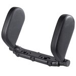 Πλαϊνά Μαξιλαράκια Προσκέφαλου / Υποστήριξης Λαιμού 36x24x13cm Μαύρο PVC LEATHER