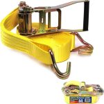 Autoline Ιμάντας Αποσκευών Αυτοκινήτου 800x5cm με Καστάνια Κίτρινο Κωδικός: 21064, 4 ΤΟΝΩΝ