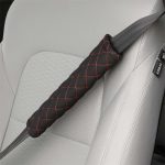 Swiss Drive Μαξιλαράκια Ζώνης Αυτοκινήτου Μαύρα Mε Κόκκινη Ραφή2τμχ, CSP2300