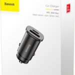 Φορτιστής Αυτοκινήτου Baseus Square PPS PPS USB QC4.0 / USB-C PD3.0 30W Μαύρο