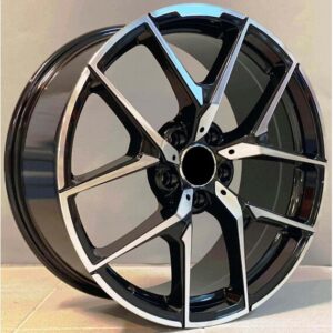 Mercedes Style 137 9x18 5x112 ET45 Black Face Machined