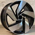 VW Style 5022 8x18 5x112 ET45 Black Face Machined