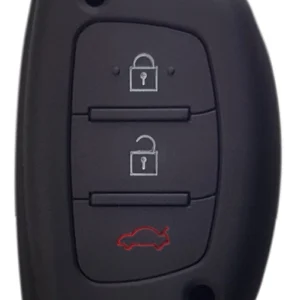 Θήκη κλειδιού για αυτοκίνητα Hyundai 1007-02, εύκαμπτη, μαύρη