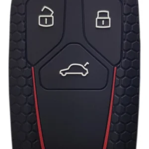 Θήκη κλειδιού για αυτοκίνητα Audi 2008-02, εύκαμπτη, μαύρη