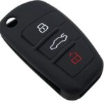 Θήκη Κλειδιού Αυτοκινήτου 2008-01 για Audi με 3 Κουμπιά Σιλικόνη Μαύρο