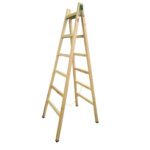 Ξύλινη σκάλα ενισχυμένη 6 σκαλιά 2m ελληνικής κατασκευής LEADER