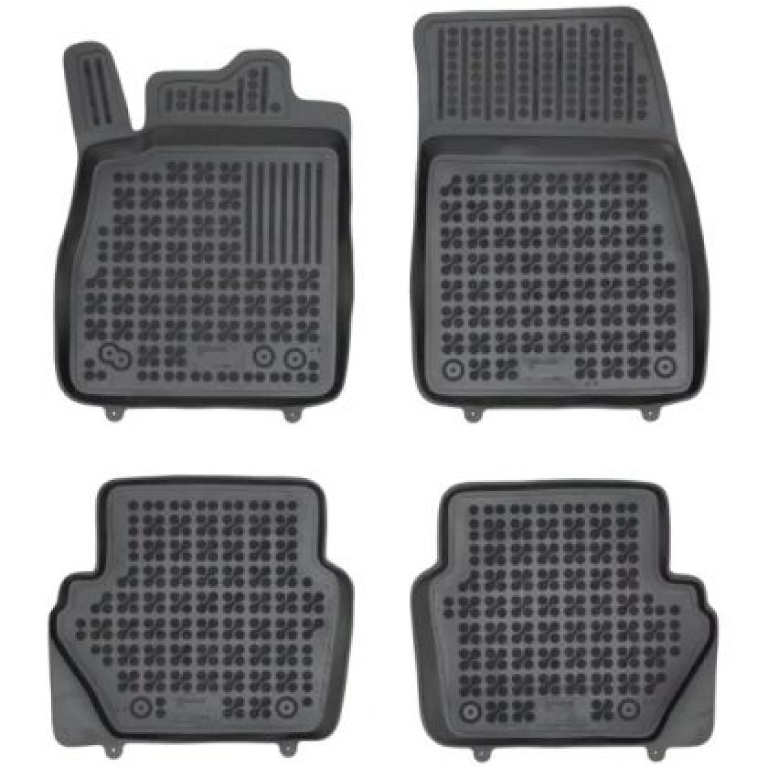 Λαστιχένια πατάκια FORD Fiesta VII (2017-2023) / FORD Ecosport II (2012-2018) / FORD Puma / Hybrid (2019+) - τύπου σκαφάκι - 4τμχ., Rezaw Plast