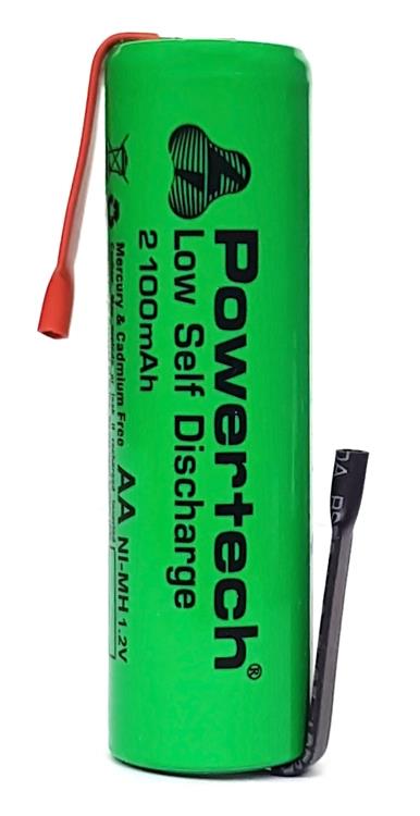 Powertech Επαναφορτιζόμενη Μπαταρία Ni-MH AA 1.2V 2100mAh με Λαμάκια PT-792