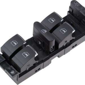 NTY Διακόπτης Παραθύρων Αυτοκινήτου για Seat Leon Volkswagen Golf / Passat 1998-2004 Μαύρο