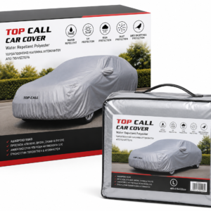 Top Call Car Cover – Κάλυμμα Αυτοκινήτου από Υδροαπωθητικό Πολυεστέρα για Προστασία από Ήλιο, Βροχή & Σκόνη