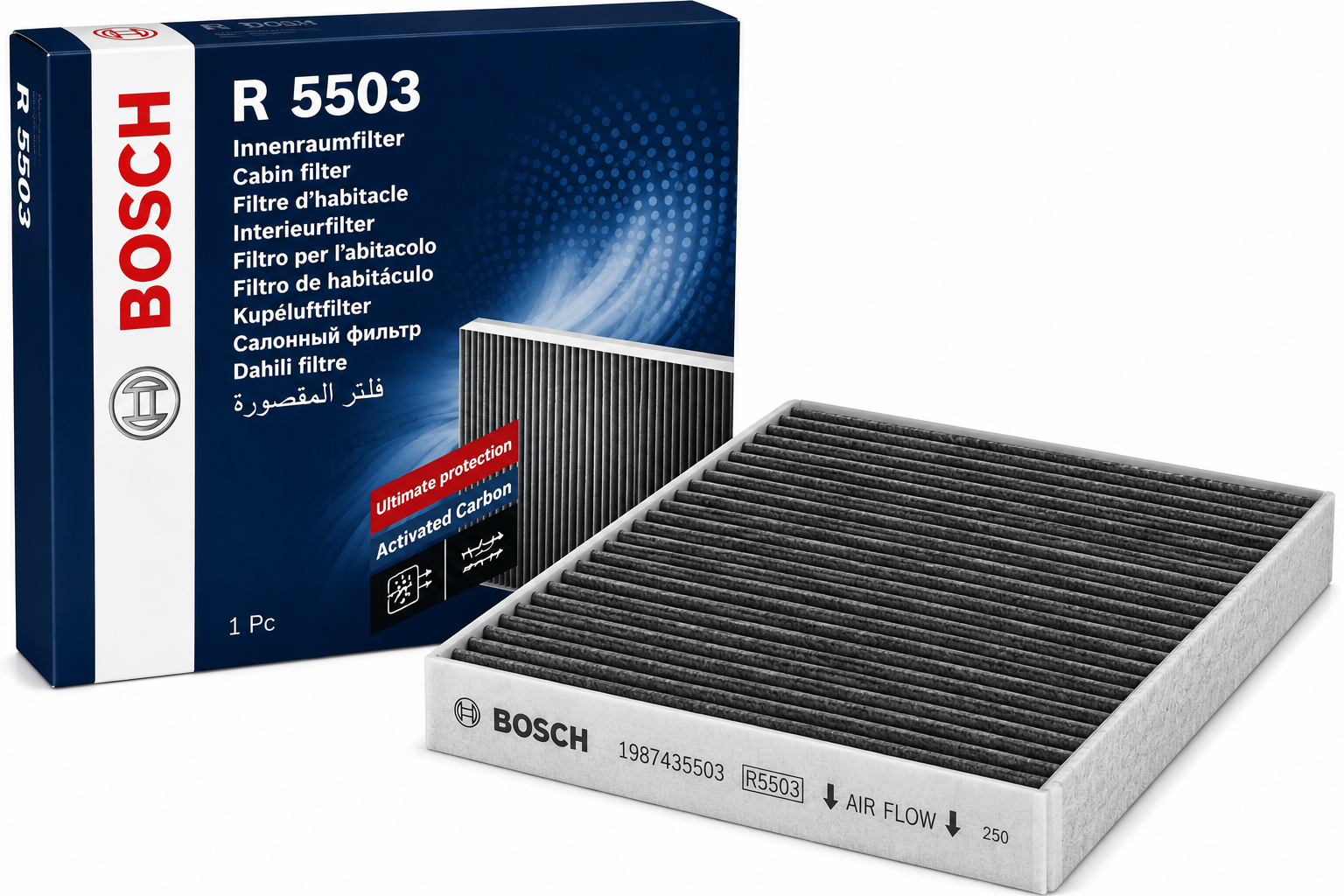 BOSCH 1987435503 (R5503) Φίλτρο Καμπίνας Ενεργού Άνθρακα – Υψηλής Απόδοσης για BMW