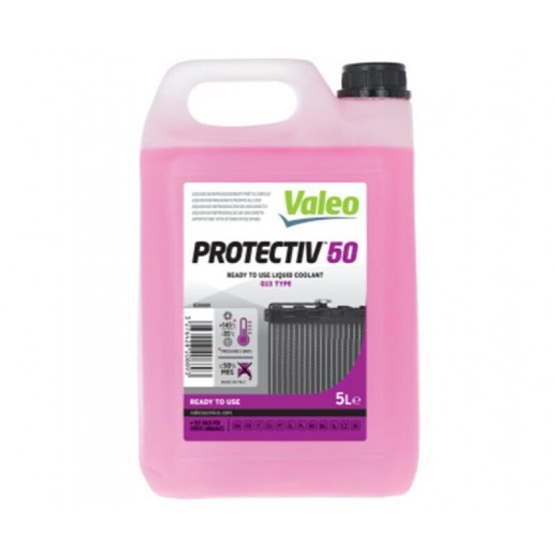 Valeo Protectiv 50 Αντιψυκτικό Παραφλού Ψυγείου Αυτοκινήτου G13 -35°C/+135°C Ροζ Χρώμα 5lt