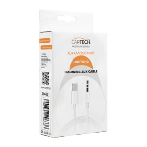 Cartech Καλώδιο Ήχου AUX σε Lightning 3.5mm 1.5m Λευκό 29633