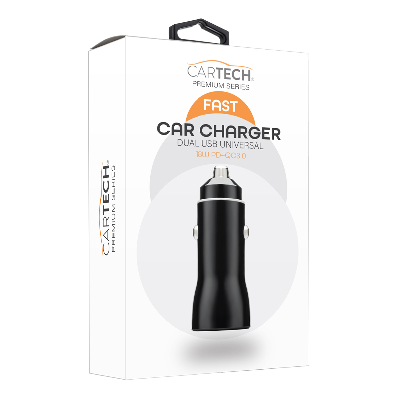 USB CAR CHARGER PD 3.0 & USB FAST CHARGE PREMIUM SERIES CARTECH