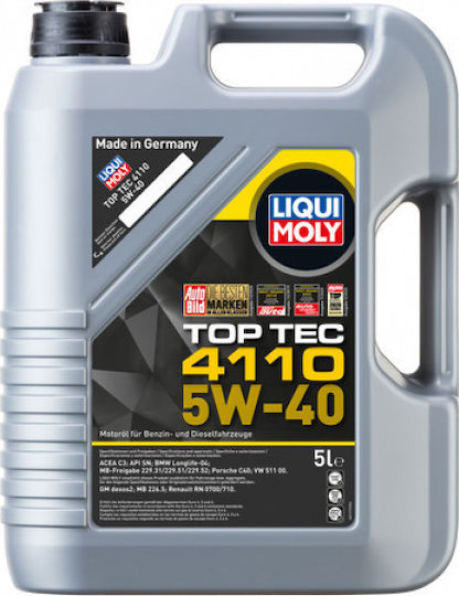 Liqui Moly Top Tec 4110 Λάδι Αυτοκινήτου 5W-40 5lt