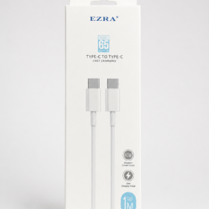 EZRA ZRC-PC-65 Καλώδιο Φόρτισης USB-C σε USB-C 60W Ταχείας Φόρτισης 1 Μέτρο – Λευκό